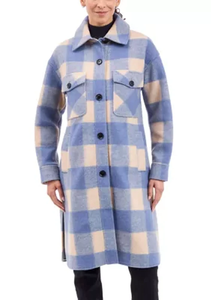 Women's Longline Plaid Shacket