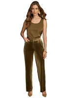 Women's Velvet Wide Leg Pants