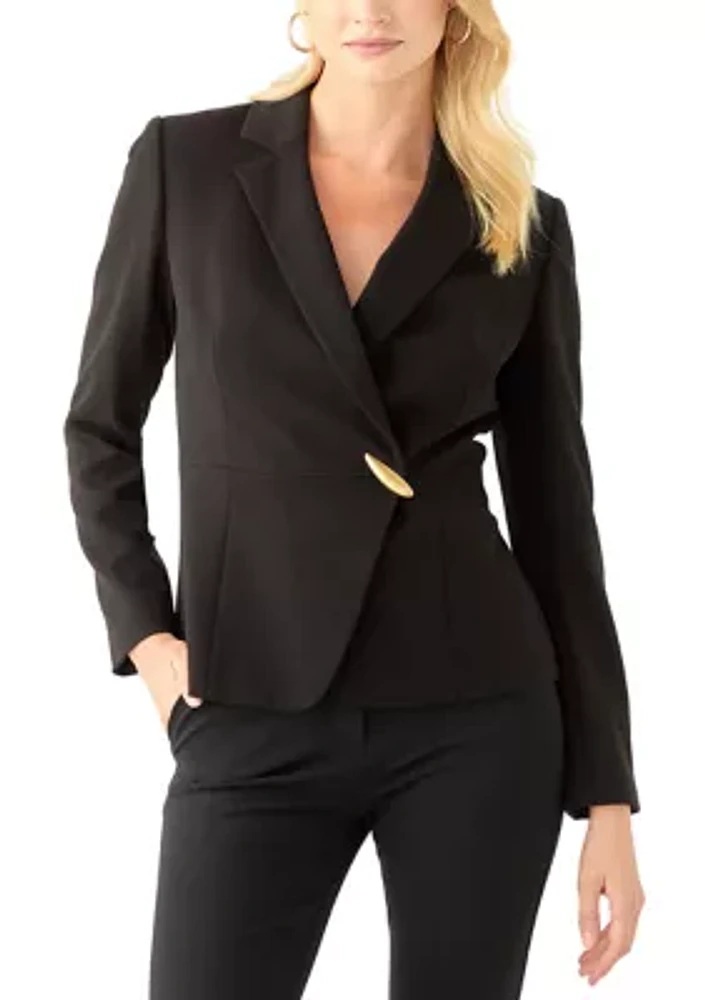 Women's Single Button Crepe Jacket