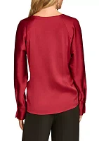 Women's Long Sleeve V-Neck Top