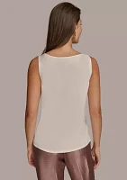 Women's Cowl Neck Top with Hardware