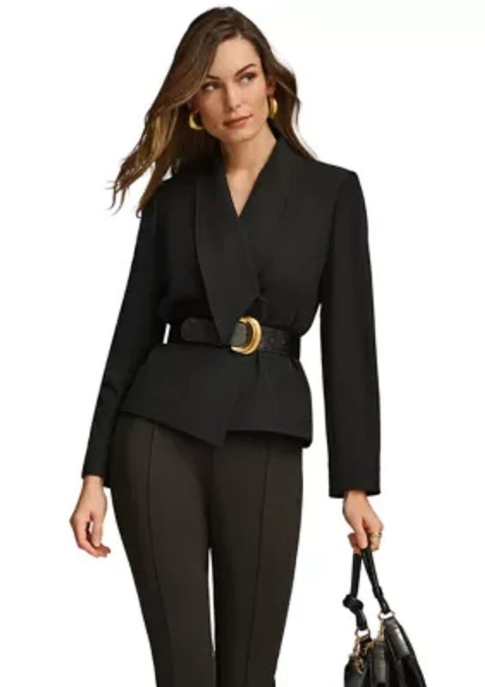 Women's Soft Suited Belted Blazer