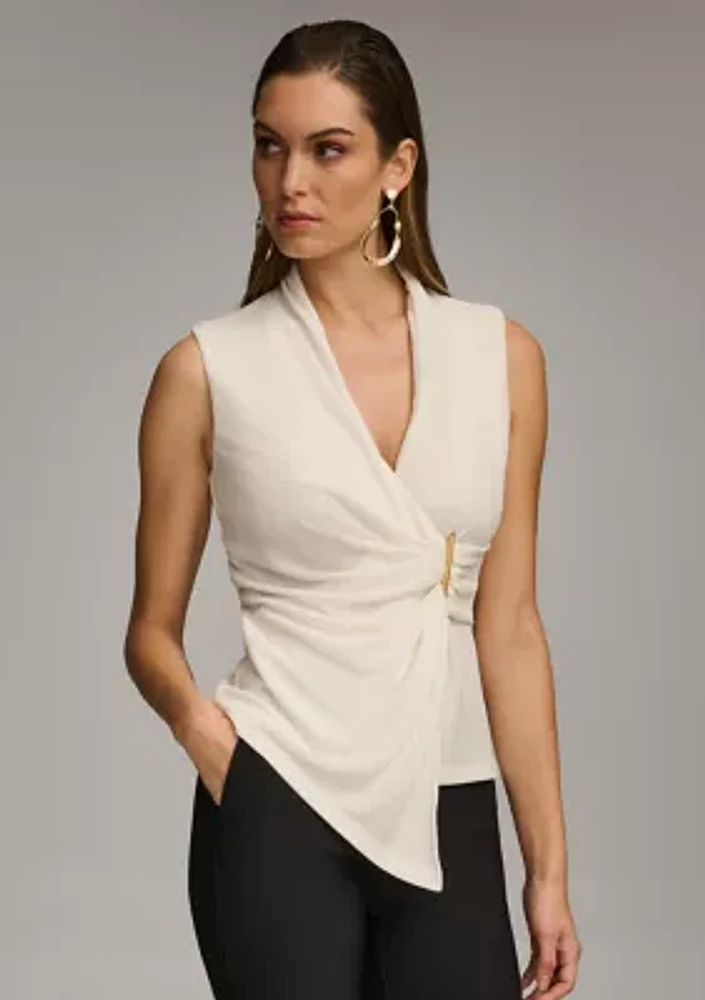 Women's Sleeveless Wrap Top