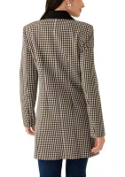 Women's Gingham One Button Topper