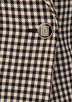 Women's Gingham One Button Topper