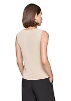 Women's Sleeveless Sweater with Pearls