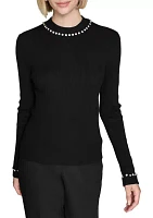 Women's Long Sleeve Crew Neck Sweater