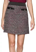 Women's Tweed Skirt with Contrast Trim