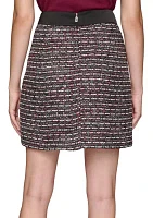 Women's Tweed Skirt with Contrast Trim