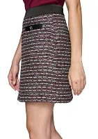 Women's Tweed Skirt with Contrast Trim