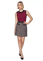 Women's Tweed Skirt with Contrast Trim