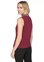 Women's Embellished Turtleneck Top