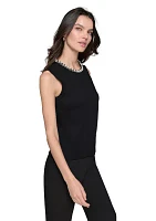 Women's Sleeveless Sweater Knit Top