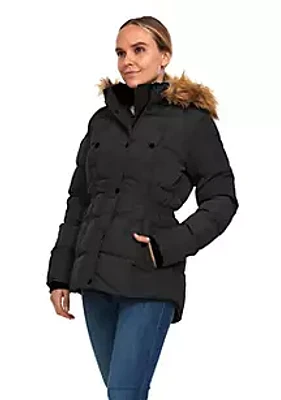 Yoki BHPC Women's Hooded Warm Winter Coat Quilted Thicken Puffer Jacket with Hood (Standard and Plus Size