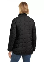 Women's Rib Knit Puffer Jacket