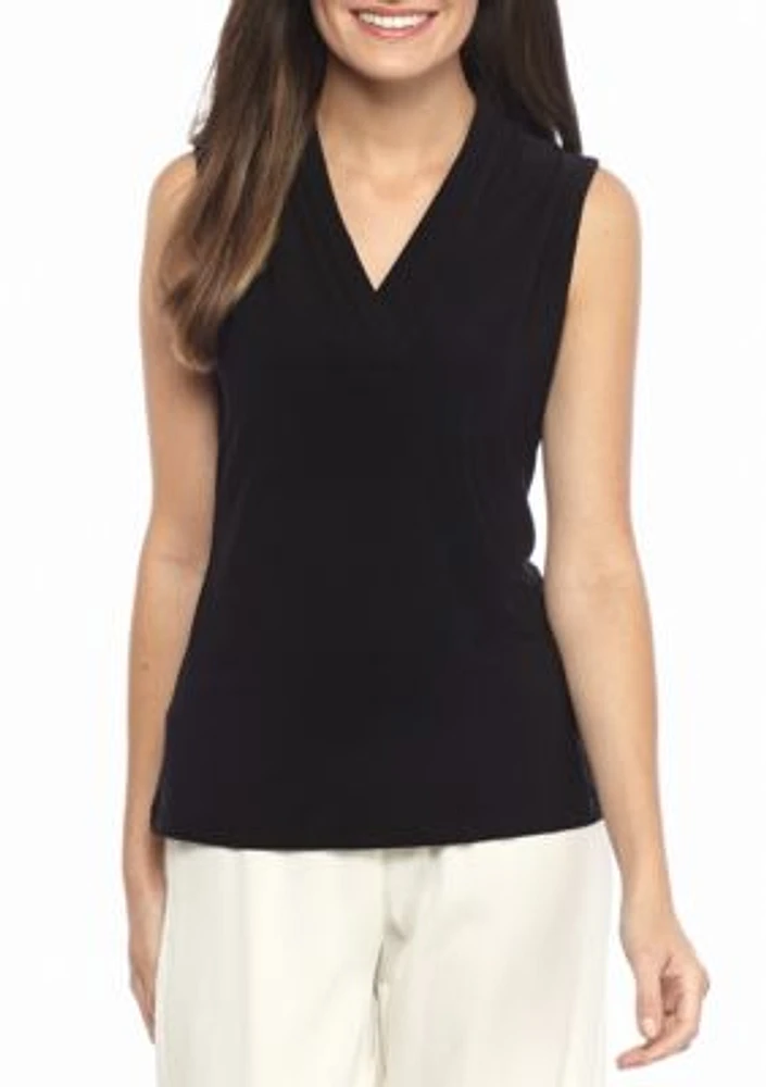 Women's Jersey V Neck Knit Top