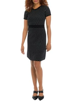 Women's Polka Dot Short Sleeve Dress