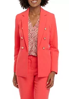 Women's Faux Double Breasted Suit Jacket