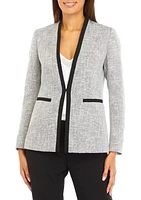 Women's Tweed Kissing Front Jacket w Welt Pockets & Frame