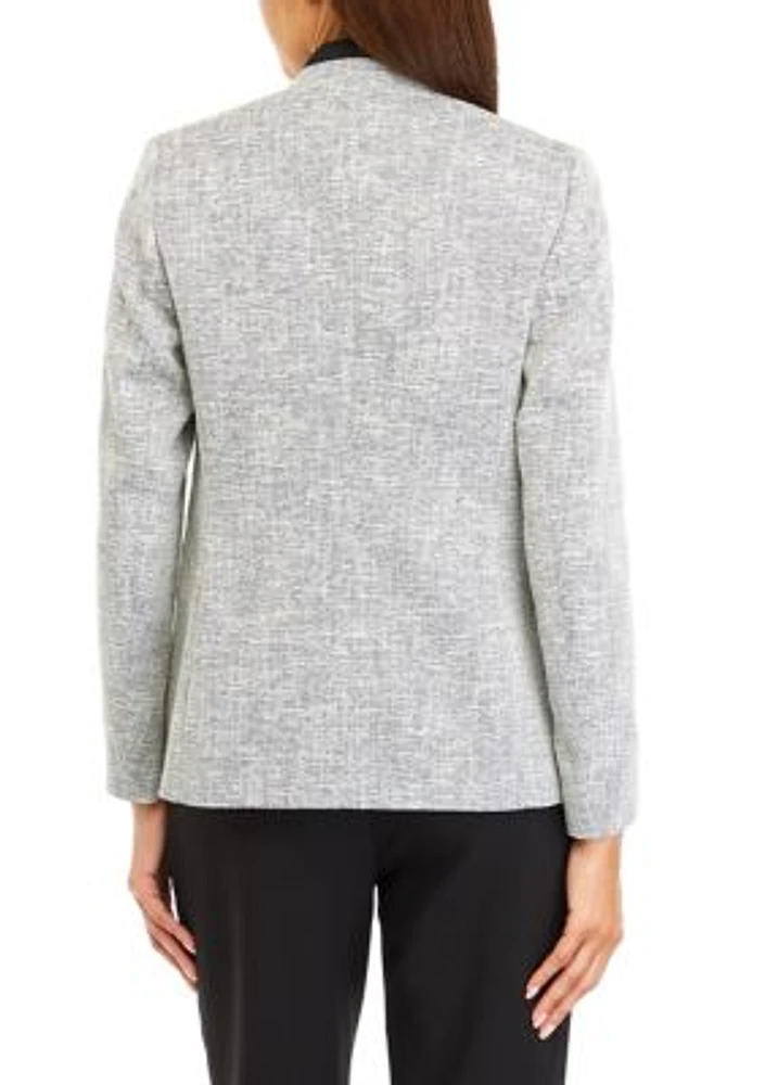 Women's Tweed Kissing Front Jacket w Welt Pockets & Frame