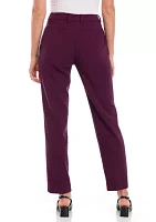 Women's Fly Front Slash Pocket Straight Ankle Pants