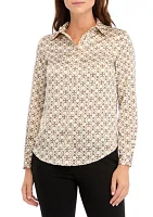 Women's Long Sleeve Button Down Blouse