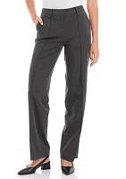 Women's Fly Front Slash Pocket Pintuck Trousers