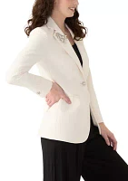 Women's Stretch One Button Notch Collar Jacket