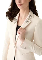 Women's Stretch One Button Notch Collar Jacket