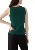 Women's Pleat Neck Top