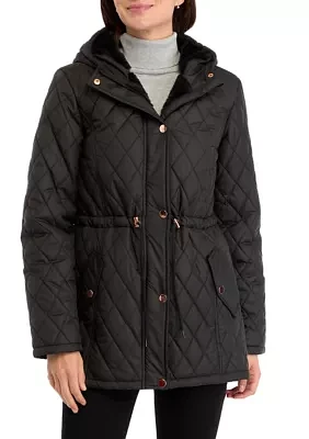 Women's Diamond Quilted Anorak Jacket