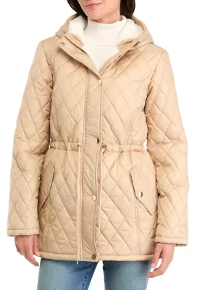 Women's Diamond Quilted Anorak Jacket