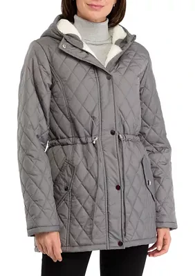 Women's Diamond Quilted Anorak Jacket