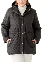 Plus Diamond Quilted Anorak Jacket