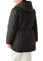 Plus Diamond Quilted Anorak Jacket