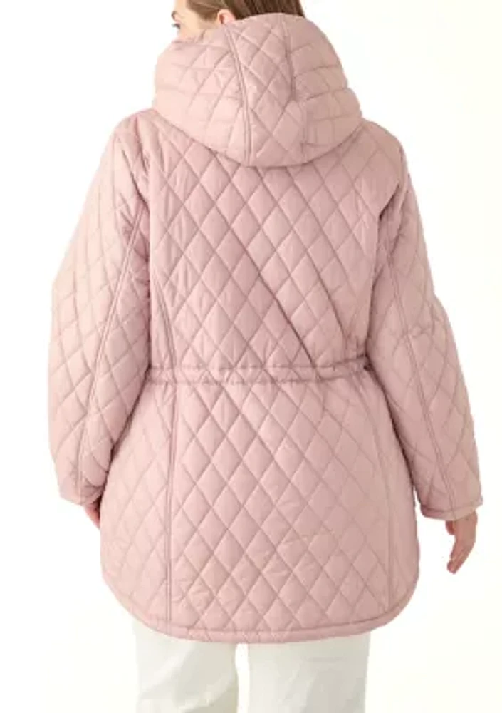 Plus Diamond Quilted Anorak Jacket