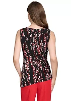 Women's Asymmetrical Hem Sleeveless Top