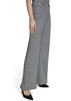 Women's Herringbone Ponte Straight Leg Pants