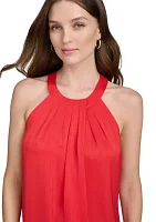 Women's Pleated Halter Top