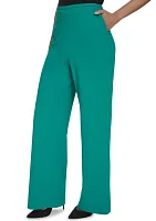 Scuba Flat Front Flare Pants