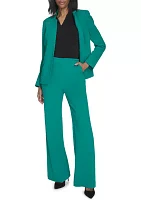 Scuba Flat Front Flare Pants