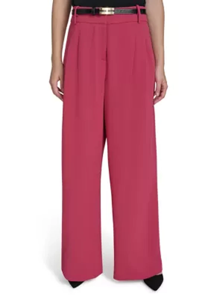 Women's Wide Leg Scuba Pants