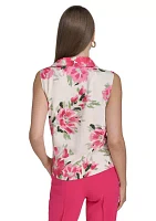 Women's Sleeveless Printed Blouse