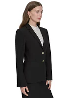 Women's Notch Lapel Double Button  Blazer