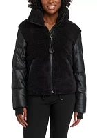 Women's Eastside Vegan Leather and Sherpa Jacket