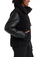 Women's Eastside Vegan Leather and Sherpa Jacket