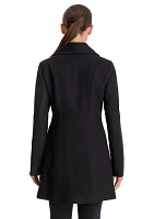 Women's Melton Wool Double Breasted Peacoat