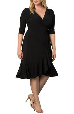 Women's Plus Whimsy Ruffled Midi Wrap Dress