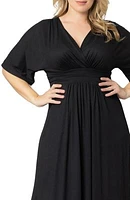 Women's Plus Vienna Kimono Sleeve Long Maxi Dress