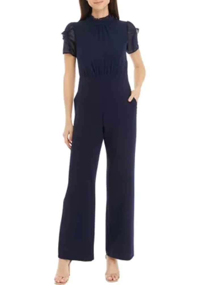 Women's Solid Ruffle Jumpsuit